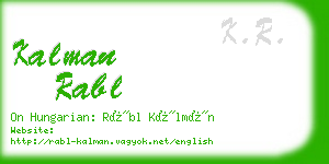 kalman rabl business card